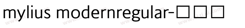 mylius modernregular字体转换